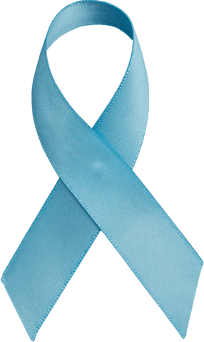 Transparent Light Blue Awareness Ribbon for Prostate Cancer