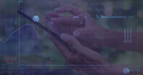 Digital Finance Concept with Smartphone and Data Overlay - Download Free Stock Images Pikwizard.com