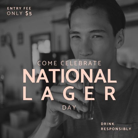 national lager day celebration invitation - Download Free Stock Templates Pikwizard.com