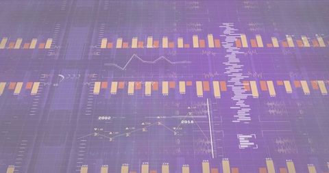 Digitally-Generated Data Processing on Computer Server Background