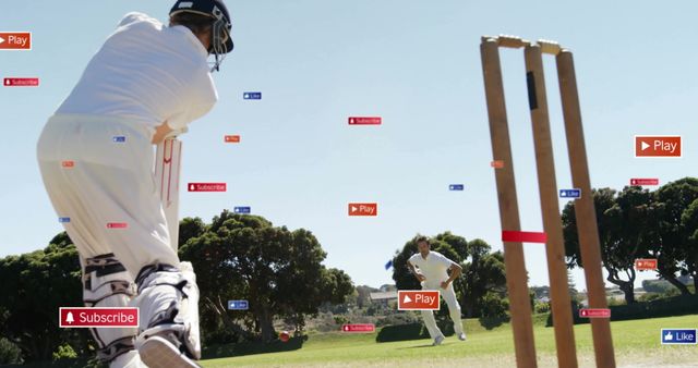 Interplay of Cricket and Social Media with Digital Indicators - Download Free Stock Images Pikwizard.com