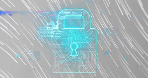 Digital Padlock and Data Stream Visualizing Cybersecurity - Download Free Stock Images Pikwizard.com