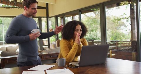 Couple Managing Finances at Home with Laptop - Download Free Stock Images Pikwizard.com