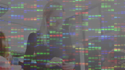 Teacher Engaging with Students Amid Digital Interface