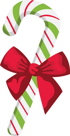 festive candy cane with red bow on transparent background - Download Free Stock Videos Pikwizard.com