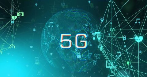Digital Network Globe with 5G Technology Illustration - Download Free Stock Images Pikwizard.com