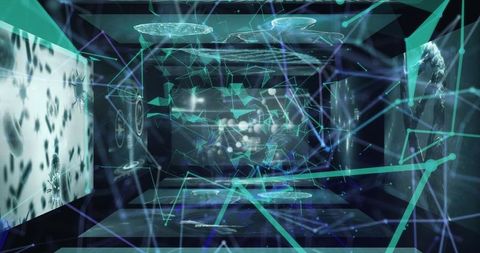 Futuristic Data Visualization Network Connections and Processing - Download Free Stock Images Pikwizard.com