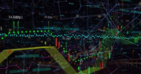 Global Financial Data Processing with Digital Network - Download Free Stock Images Pikwizard.com