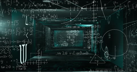 Abstract Mathematics and Data Symbols in Futuristic Setting