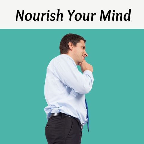 contemplative man with mindfulness text on green - Download Free Stock Templates Pikwizard.com