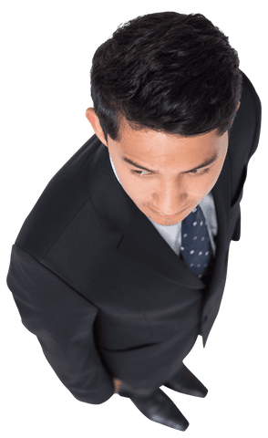 Top View Asian Business Man Standing Transparent Background - Download Free Stock Videos Pikwizard.com
