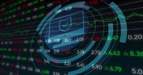 Scope San inking Stock Market Digital Interface with Computer Icon - Download Free Stock Images Pikwizard.com