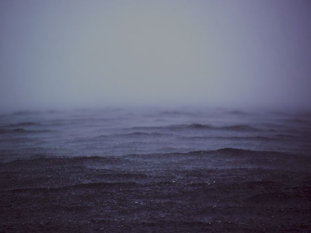Mystical Waves on Foggy Sea Horizon - Download Free Stock Photos Pikwizard.com