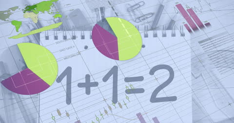 Abstract Financial Concept with Graphs and Data Visualizations