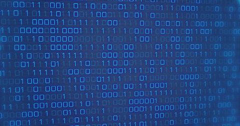 Binary Code Data Processing on Blue Background - Download Free Stock Images Pikwizard.com