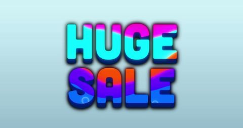 Vibrant Huge Sale Banner with Colorful Text Design
