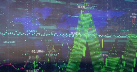 Global Business Data Visualization with Cityscape and World Map - Download Free Stock Images Pikwizard.com