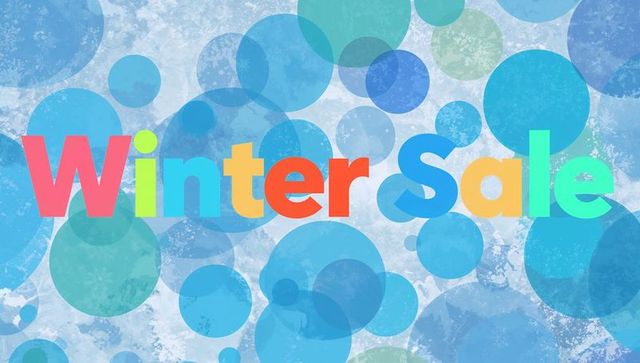 Vibrant multi-colored winter sale digital promotion