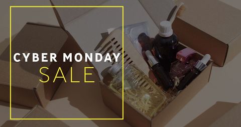 Cyber Monday Sale Announcement with Gift Box