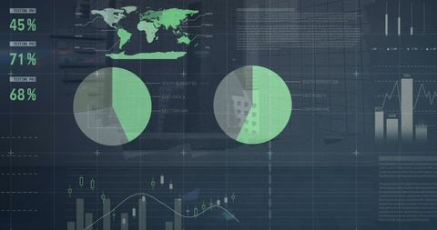 Global Financial Data Visualization with Statistics and Charts - Download Free Stock Images Pikwizard.com
