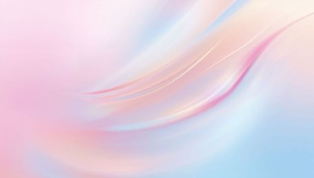 Flowing pastel silk ribbons abstract background soft gradient shimmering curves