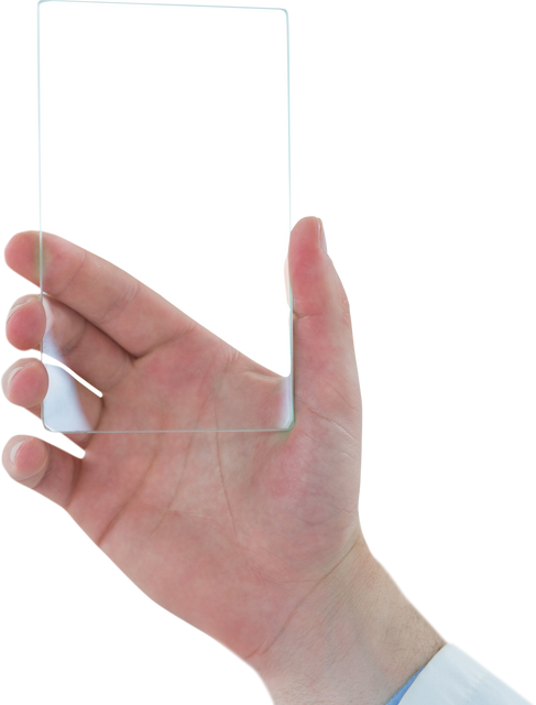 Man Holding Transparent Modern Mobile Phone in Hand - Download Free Stock Videos Pikwizard.com