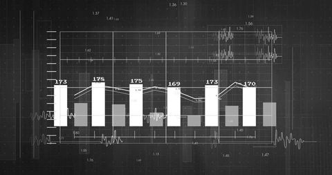 Digital Graph Interface Displaying Financial Data - Download Free Stock Images Pikwizard.com