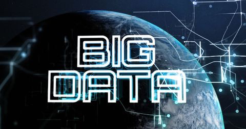 big data concept overlay with earth and digital graphics - Download Free Stock Images Pikwizard.com