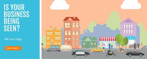 Vibrant Street Scene Illustrating Urban Business Promotion - Download Free Stock Templates Pikwizard.com