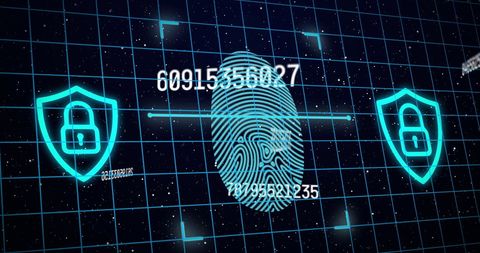 digital fingerprint authentication for data security - Download Free Stock Images Pikwizard.com