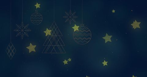 Abstract Christmas Background with Festive Ornaments