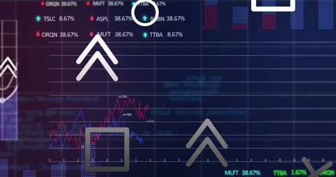 Dynamic Stock Market Visualization on Digital Trading Board - Download Free Stock Images Pikwizard.com