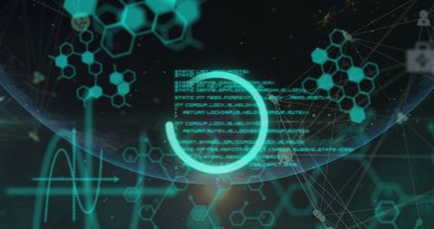 Futuristic Technology and Data Visualization Abstract with Code and Graphics - Download Free Stock Images Pikwizard.com