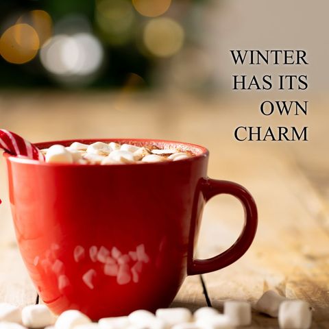 Winter Comfort with Hot Chocolate and Candy Cane
