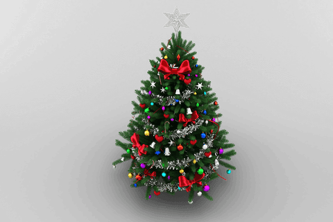 decorated transparent christmas tree with ornaments on black - Download Free Stock Videos Pikwizard.com