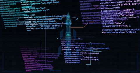 Advanced Data Analysis and Code Projection on Dark Background - Download Free Stock Images Pikwizard.com