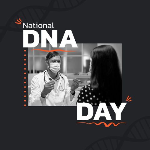 male doctor discussing dna test on national dna day - Download Free Stock Templates Pikwizard.com