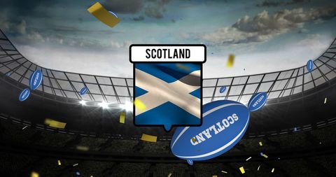 Scottish Pride Celebrated in Dynamic Rugby Stadium Scene