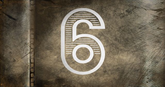 Number Six on Grunge Metallic Textured Background - Download Free Stock Images Pikwizard.com