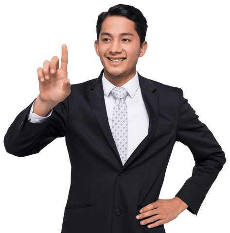 Smiling Biracial Businessman Illustrating with Transparent Background - Download Free Stock Videos Pikwizard.com