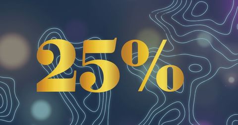 Discount 25% Number over Topographic Lines Design - Download Free Stock Images Pikwizard.com