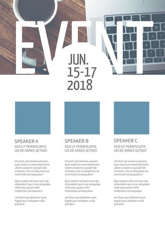 Modern Conference Flyer with Professional Office Background - Download Free Stock Templates Pikwizard.com