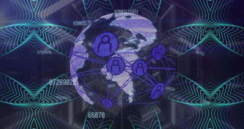 global network connections with digital avatars and data flow - Download Free Stock Images Pikwizard.com