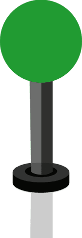 minimalist green geometric disc on pole with transparent background - Download Free Stock Videos Pikwizard.com