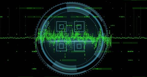 QR Code with Data Waveform on Digital Interface