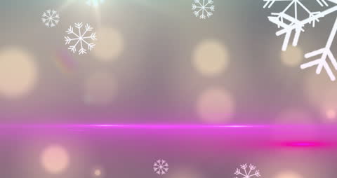 Snow and Light Sparks Over Gradient Background