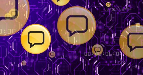 Media Icons Floating Over Digital Networking Framework - Download Free Stock Images Pikwizard.com