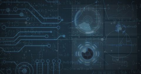 Digital Interface of Calculations and Circuit Patterns for Data Security - Download Free Stock Images Pikwizard.com