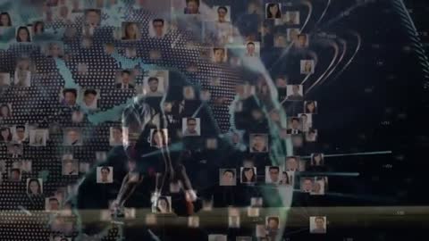 Futuristic Basketball with Dynamic Digital Network Overlay