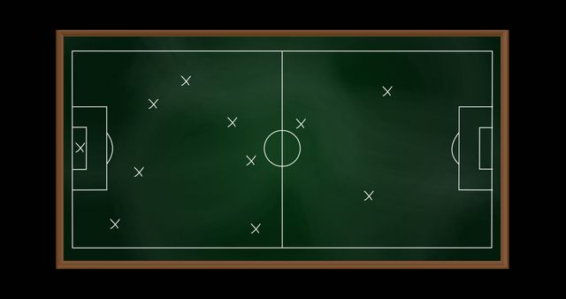 Football Tactics on Blackboard Strategy Concept - Download Free Stock Images Pikwizard.com